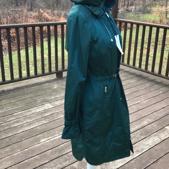 NWT! COLE HAAN Size M dark teal jacket with hood - Picture 3 of 10
